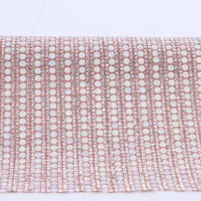 China Washable Hot Melt Adhesive Accessories Rubber Nets Diamond Ornaments Clothing Accessories Wholesale 24x40cm for sale