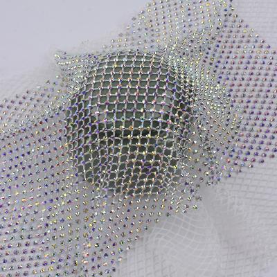 China Wholesale Eco-Friendly Mesh Trimming Fixed Rhinestone Mesh Trim Glass Crystal Clothing Accessories for sale