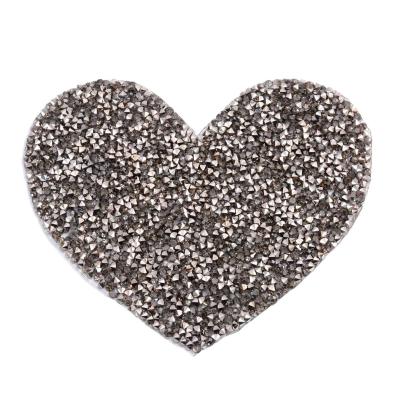 China Environment inspection hot factory direct sale flower fix rhinestone mesh for clothes rhinestone letter charms for sale