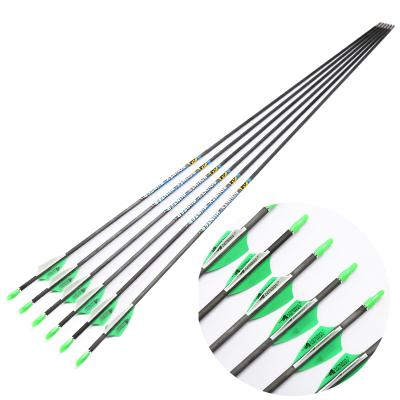 China Linkboy Plastic Archery Carbon Arrows Spine450-900 ID3.2mm 1.75inch Vanes 120gr SHOOTING Tips For Recurve Bow Bow Hunting for sale