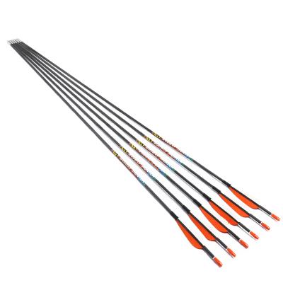 China Linkboy Archery Carbon TIR Arrows ID3.2mm 3inch Feather 120gr Turkey Tips Spine450-900 For Recurve Archery for sale