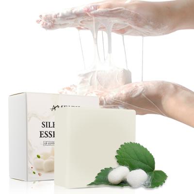 China Wholesale Comfortable 100% Natural Milk Soap Goat Silk Cocoon Itening Skin Handmade Sea Salt Deep Cleansing For Body Remove Mites Blade for sale