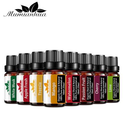 China Fruity Skin Revitalizer Essential Oil Set of 8 100% Pure Aromatherapy Oils for Diffusers Natural Cherry Pineapple Apple Strawberry Fragrance Oil for sale