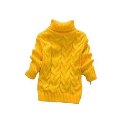 China KYO Autumn Solid Color Turtleneck Sweater breathable for boys and girls twist knit top for sale