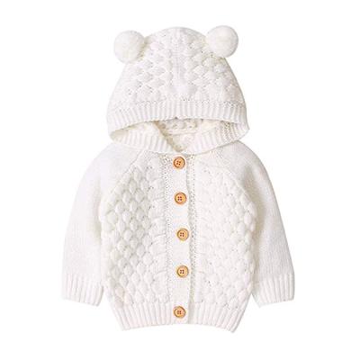 China Anti-wrinkle KYO Hooded Knitted Warm Coat Outerwear Toddler Sweaters for Cute Boys Girls for sale