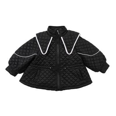 China KYO Girls Black Cotton Jacket Korean Style Breathable Children Soft And Warm Thick Cotton Clothes for sale