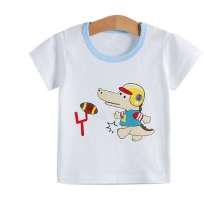 China Breathable KYO Children's T-shirt Boys And Girls Short Sleeves Dinosaur Stacked Arhat T-shirt Summer for sale