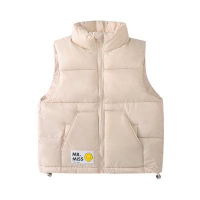 China Korean Style KYO Children Stand Collar Down Cotton Windproof Vest Baby Boy and Girls Wear Vest for sale