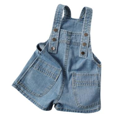 China KYO Infant Denim Suspenders Spring And Summer Viable Boys Shorts And Girls All-match Jeans Baby Casual Pants for sale