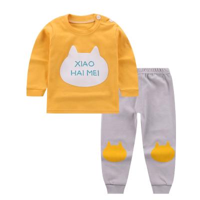 China KYO Breathable Children'S Cartoon Pajamas Set Autumn Long-Sleeved Trousers Pure Cotton Boy's Begging Clothes Home Service Cotton Pajamas for sale