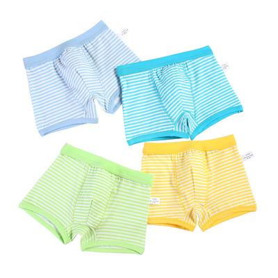 China KYO Boys Breathable 4 Pieces Set Underpants Children Cotton Boxer Briefs Comfort Stripe Pattern Boneless Underwear for sale