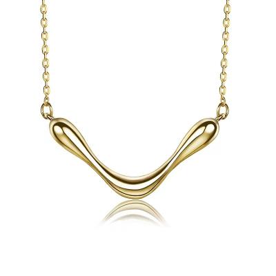 China Europe and America Wholesale V-shaped necklace sterling silver clavicle chain for women for sale