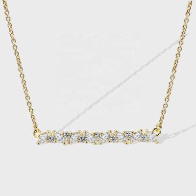 China TRENDY New fashion a row of diamond necklace female pendant collarbone chain to send boudoir gift accessories for sale