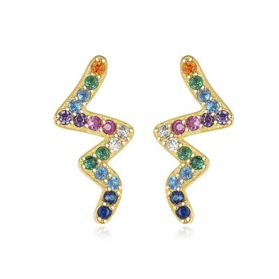 China CLASSIC Colored stud earrings candy-colored sterling silver earrings Snake birthday accessories for women for sale