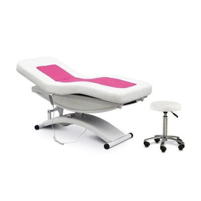 China Adjustable Luxury Cosmetic Massage Table Electric Motor Eyelash 3 Beauty Shop Salon Bed for sale