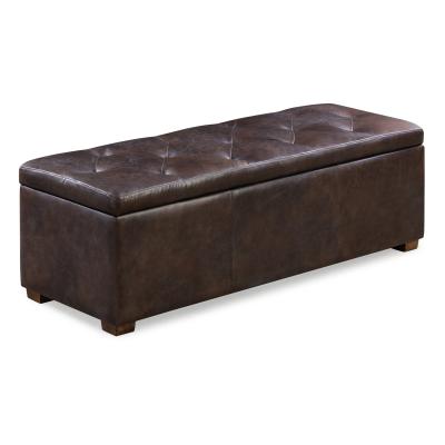 China Storage Ottoman Living Room Bench (Other) Adjustable Faux Leather With Metal Hinges for sale