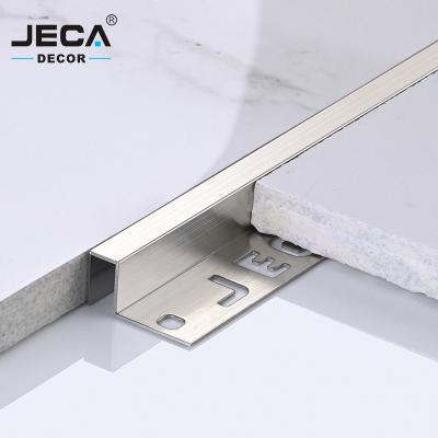 China Foshan Factory JECA Modern Stainless Steel Tile Trim Tile Corner Trim For Wall Edges Decoration 304/316 Tile Sharpening Trim for sale