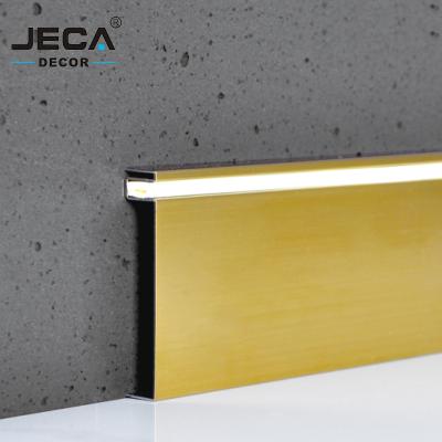 China Foshan JECA Modern Factory Supply LED Stainless Steel Profiles Direct Curb Fascia Board For Floor Decoration Metal Tile Trim for sale