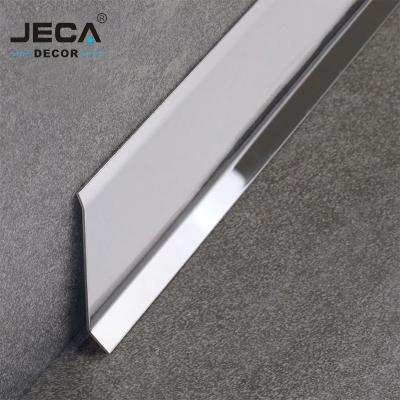 China Foshan manufacturer JECA modern hot sale stainless steel profiles metal skirting board for floor decoration baseboard for sale