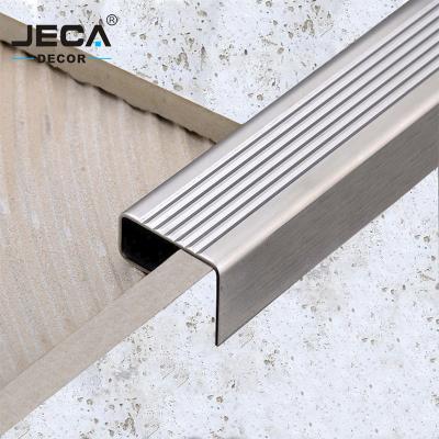 China JECA Modern High Quality Stainless Steel Tile Trim For Stair Nosing High Stair 304 Nosing Strips Stair Parts Factory Directly for sale