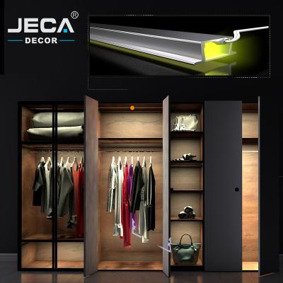 China New Design Foshan Aluminum Cabinet/Cupboard/Bookcase/Wardrobe Supplier JECA LED Profiles LED Strips For Home Lighting Cheap Price LED Aluminum Extrusion Profiles for sale