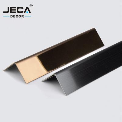 China Modern Trim L Shape JECA Stainless Steel Tile Tile Strips Free Sample 304 Corner Grade Decorative Protection Profile for sale