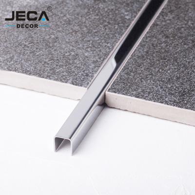 China Foshan JECA Modern Stainless Steel Tile Trim U Profiles For Floor And Wall Corner Decoration Free Sample Decorative Profiles for sale