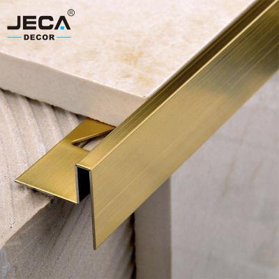 China Foshan Manufacturer JECA Modern Stainless Steel Transition Profiles For Carpet And Tile L Form 304 Metal Tile High Quality Trims for sale