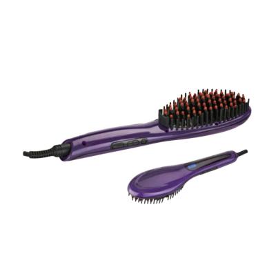 China Nondisposable Ceramic Heating Temperature Display Anti-scald Efficient Comb Hair Straightening Brush for sale