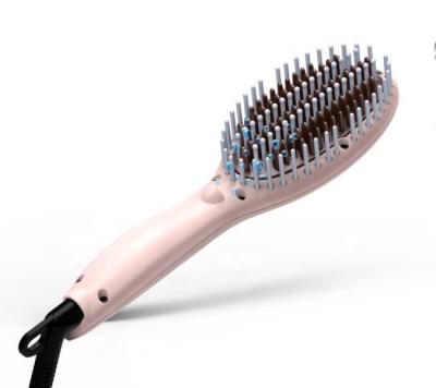 China OEM Round Ceramic Flat Hair Dryer Brush Babyhair Irons Professional Electric Steam Brush Hair For Curly Straightener for sale