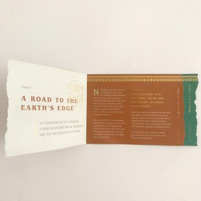 China Eco-friend Mini Customs Hand Booklets With Gold Rivets Binding Brochure Printing for sale