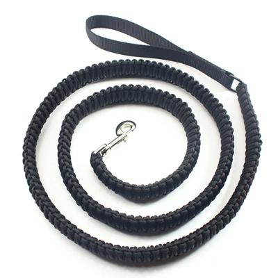 China Walking Leash Customized Color And Hand Size Double Layer Paracord Dog Leash Durable Braided Nylon Ribbon Pet Dog Leash for sale