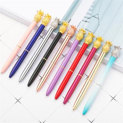 China office & School& Promotional Wholesale Custom Logo Stylus Pen Metal Tip Pineapple Multicolor Pens Promotional Gifts for sale