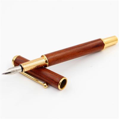 China High Quality Custom Logo Rosewood Sign Student Business Gift Roller Fountain Pen for sale