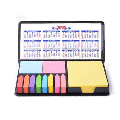 China Custom Self-adhesive Monthly Calendar Planning Weekly Desk Pad Notes PU Box Set for sale