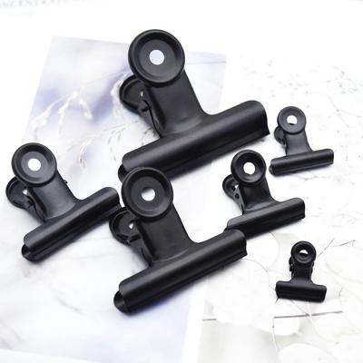 China office & school & Gift 22mm 31mm 38mm 50mm 63mm 75mm Metal Hinge Black Clips For Food Bag Photo for sale