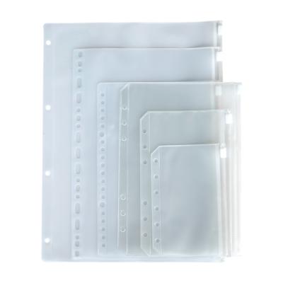 China Schools & Offices b5 a4 a5 a6 a7 6 holes pvc storage grebiche planner plastic zipper bags for sale