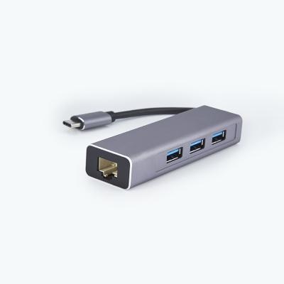 China LAPTOP Custom Logo OEM ODM USB C to USB 3.1 Hub 10m 1000M Gigabit RJ45 LAN Network Converter Ethernet Adapter for sale