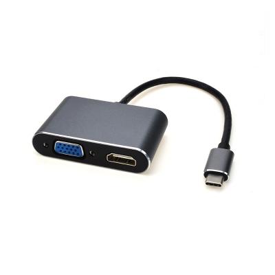 China Laptop. HD VGA Smartphone Adapter AG9320 2K 4K 30 Chip 60Hz Dongle USB-C to HD VGA Adapter USB C Hub Converter USB C to HD VGA Adapter for sale