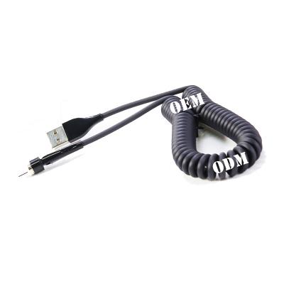 China Hot 2021 Mobile Phone Android Fast Data Magnet Coiled USB Type C Charging USB Cable for sale