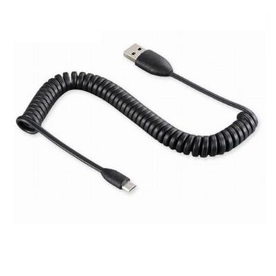 China Comark Retractable Micro Cable Multimedia Mini USB Data Charger Cord Quick Spring Spiral Curly Stretch Cord for sale