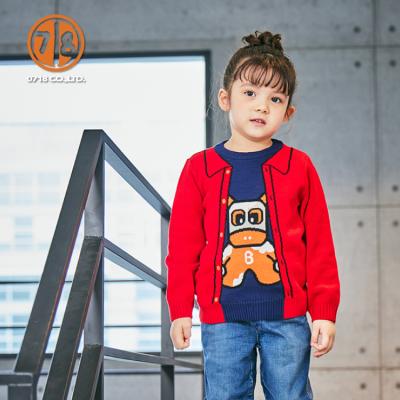 China Anti-pilling In Stock Pure Cotton Long Sleeve Custom Sweater For Kids for sale