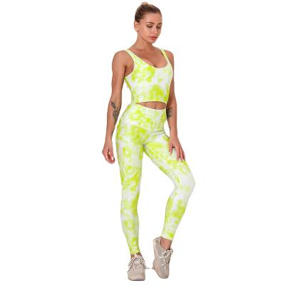 China Breathable Digital Printed Active Wear 9170 10 Colors Womens 3d Printed Bra Legging Sets 75 Polyester Printed Yoga Leggings for sale