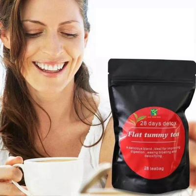 China Wholesale best low fat belly flat tea natural fast strong lose weight slimming 28 day detox belly flat tea with moringa for sale