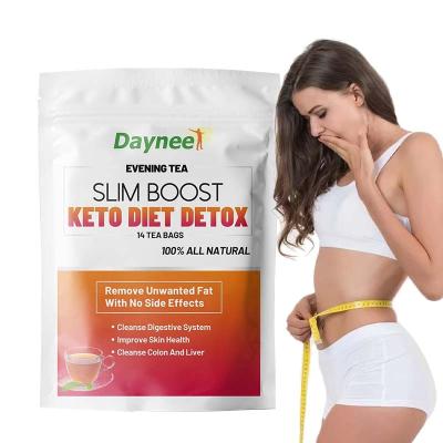 China Custom Decaffeinated Keto Flat Belly Fat Burn Tea Bag Slim Fast Slim Detox Organic Herbal Food Slimming Tea With Party for sale