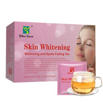 China Lightening Tea in Skin Bags Glow Tea Custom Organic Natural Smooth Spots Anti Aging Fading Beauty Detox Skin Whitening Tea for sale