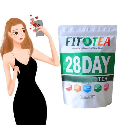 China Winstown 28days slim tea sugar free detox fit green tea free unisex slimming tea flat private label belly weight loss for sale