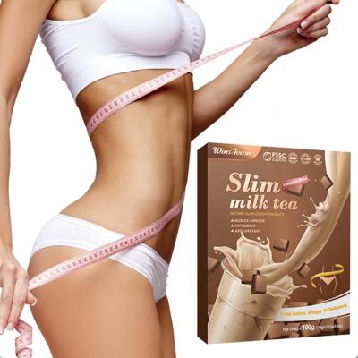 China Diet Slimming Diet Milk Tea Chocolate Flavor Private Label Wholesale Weight Loss Supplements Slim Protein Powder Meal Replacement for sale