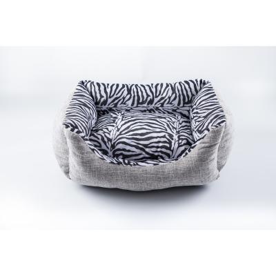 China Zebra Dog Sofa Bed Calming Dog Bed Viable Custom High Quality OEM/ODM Hundebett Durable Non-Slip Dog Bed for sale