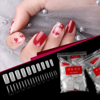 China Clear Design 500pcs/Natural Regular Tips Nail Art Artificial Acrylic Gel Manicure UV Set Full Cover Nail Tips DIY for sale